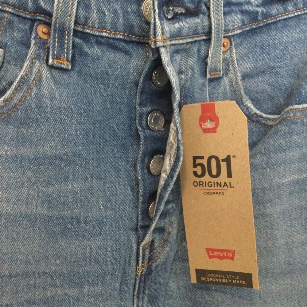 Levi’s 501 Original Cropped 27x26 Women’s Jeans - Picture 5 of 14